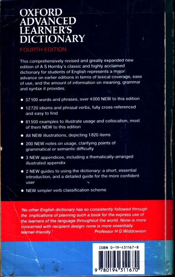 A P Cowie: OXFORD ADVANCED LEARNER`S DICTIONARY
