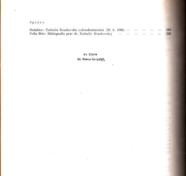 ZBORNÍK SLOVENSKÉHO NÁRODNÉHO MÚZEA - HISTÓRIA 14