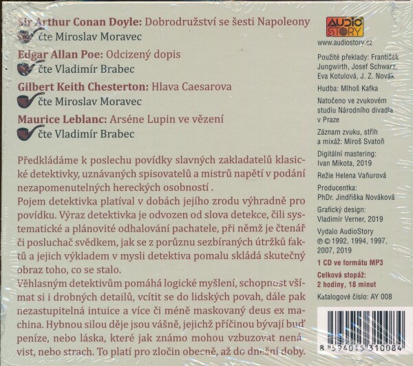 A.C. Doyle, E. A. Poe, G.K. Chesterton, M. Leblanc: MUŽI S DÝMKOU - AUDIOKNIHA