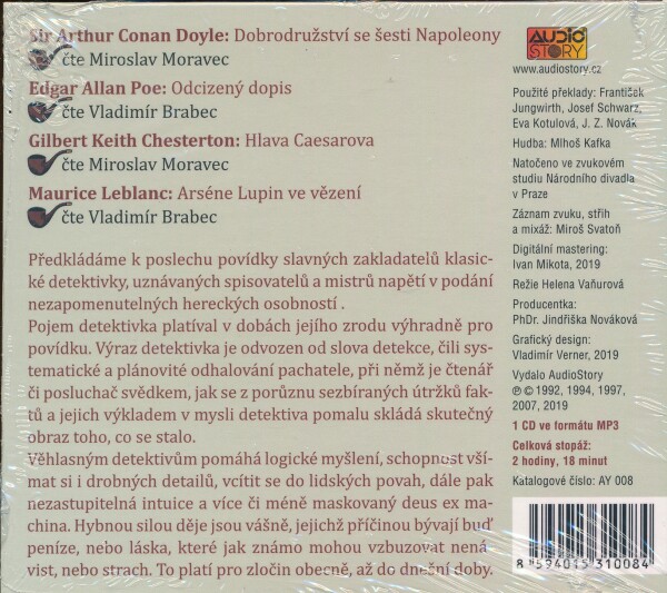 A.C. Doyle, E. A. Poe, G.K. Chesterton, M. Leblanc: MUŽI S DÝMKOU - AUDIOKNIHA