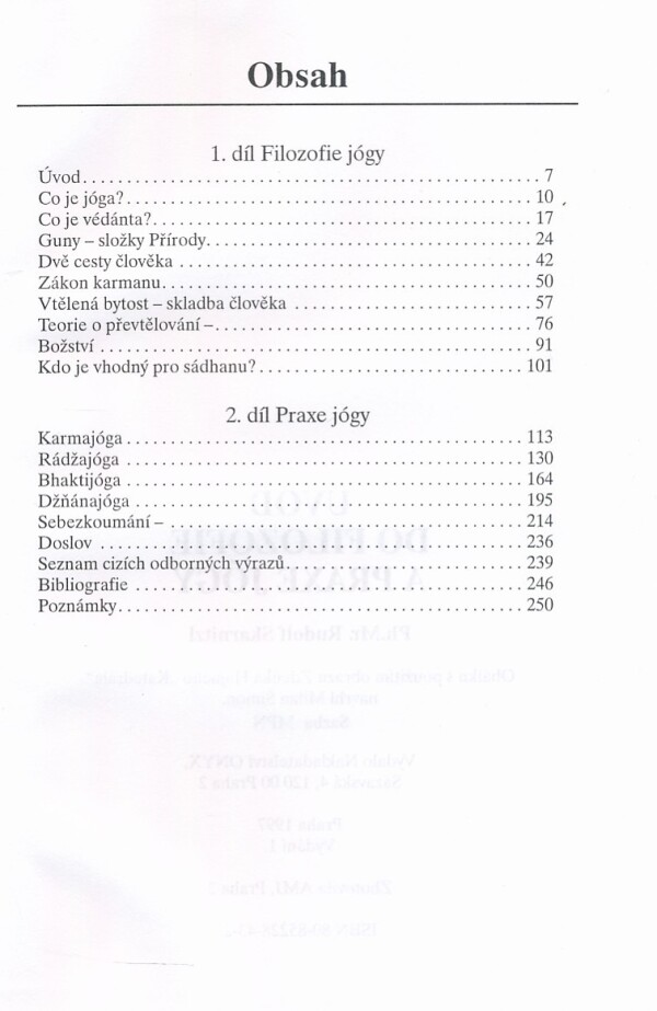 Rudolf Skarnitzl: ÚVOD DO FILOZOFIE A PRAXE JÓGY