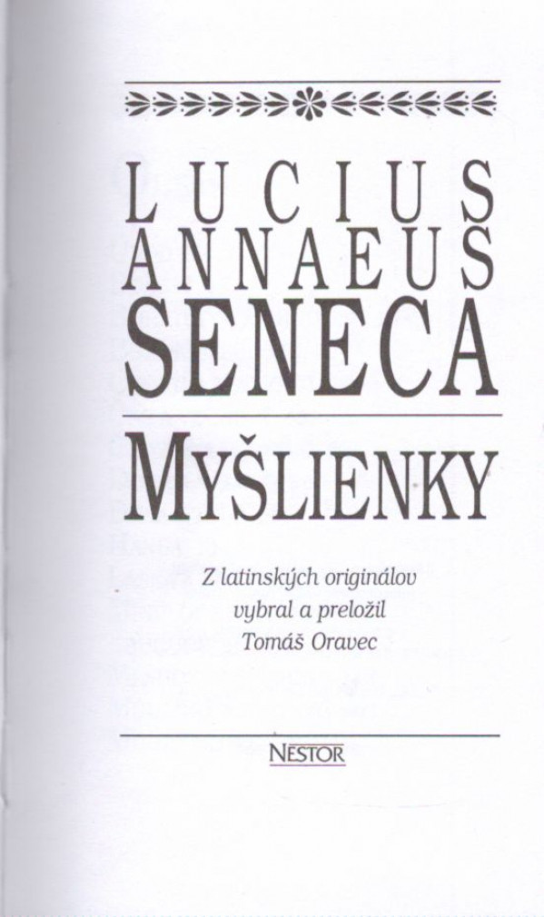 Lucius Annaeus Seneca: MYŠLIENKY