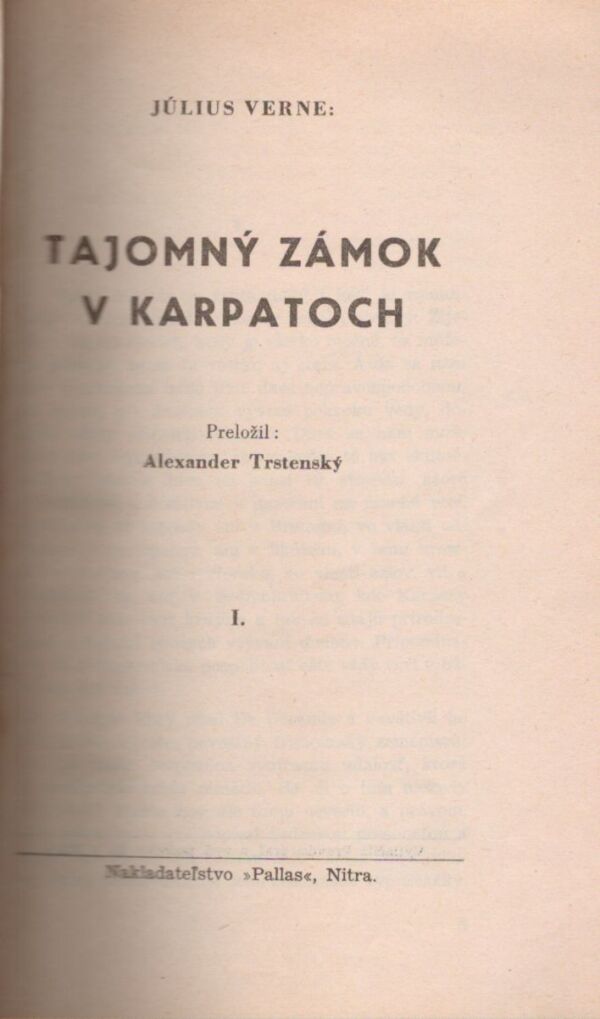 Jules Verne: TAJOMNÝ ZÁMOK V KARPATOCH I.