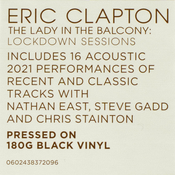 Eric Clapton: THE LADY IN THE BALCONY - 2LP