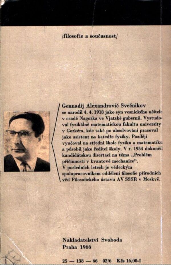 Gennadij Alexandrovič Švečnikov: KATEGORIE PŘÍČINNOSTI VE FYZICE