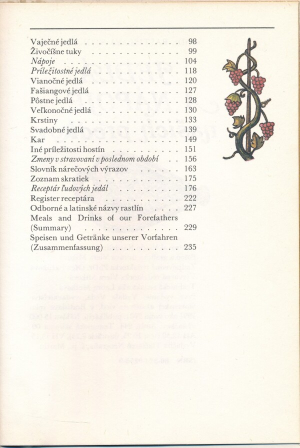 Rastislava Stoličná: JEDLÁ A NÁPOJE NAŠICH PREDKOV