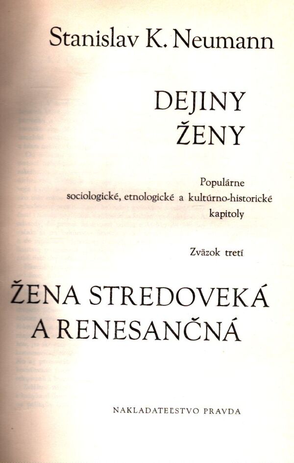 S. K. Neumann: DEJINY ŽENY 3