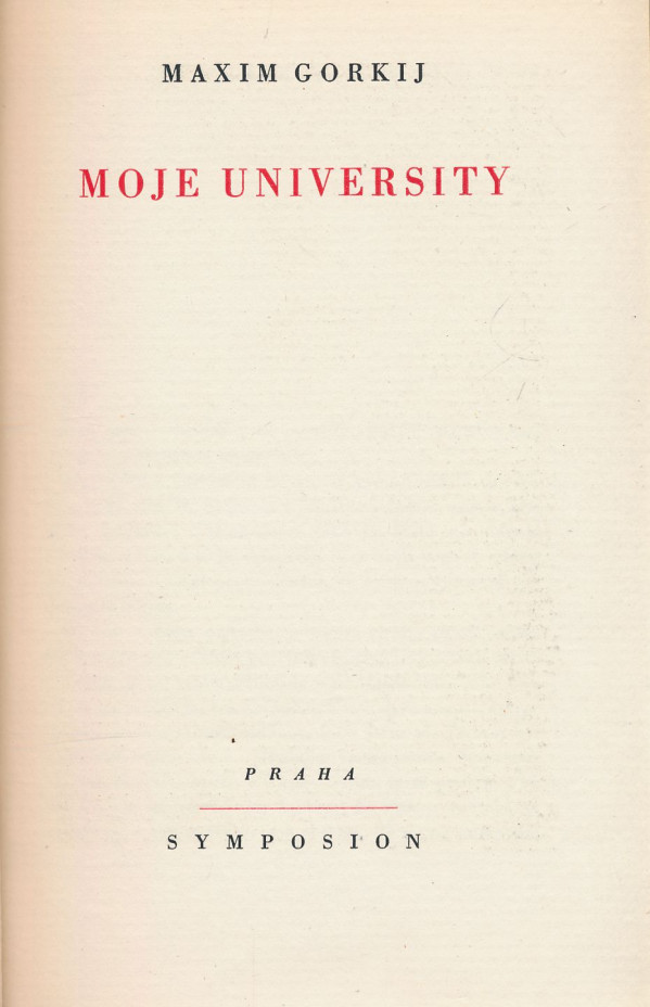 Maxim Gorkij: Moje university