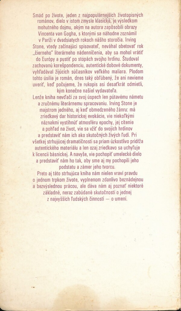 Irving Stone: SMÄD PO ŽIVOTE