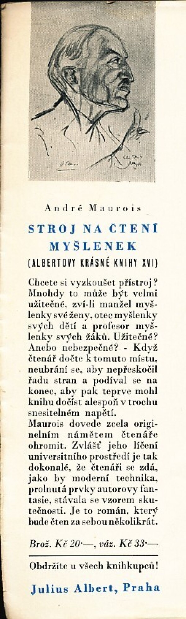 A. Maurois: STROJ NA ČTENÍ MYŠLENEK