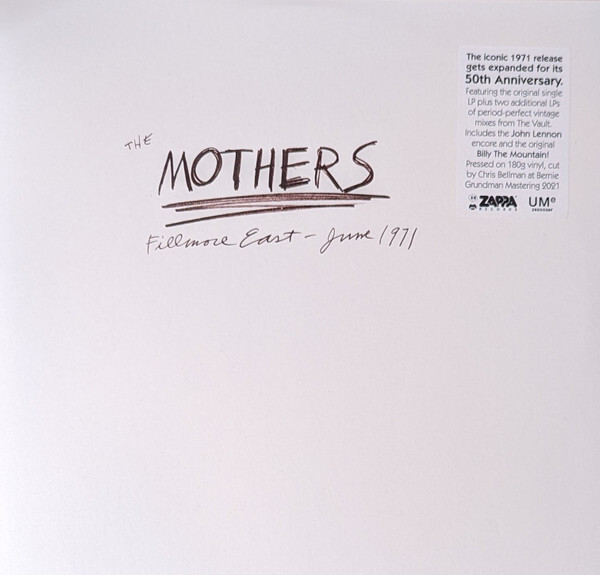 Frank Zappa and The Mothers: FILMORE EAST JUNE 1971 - 3 LP