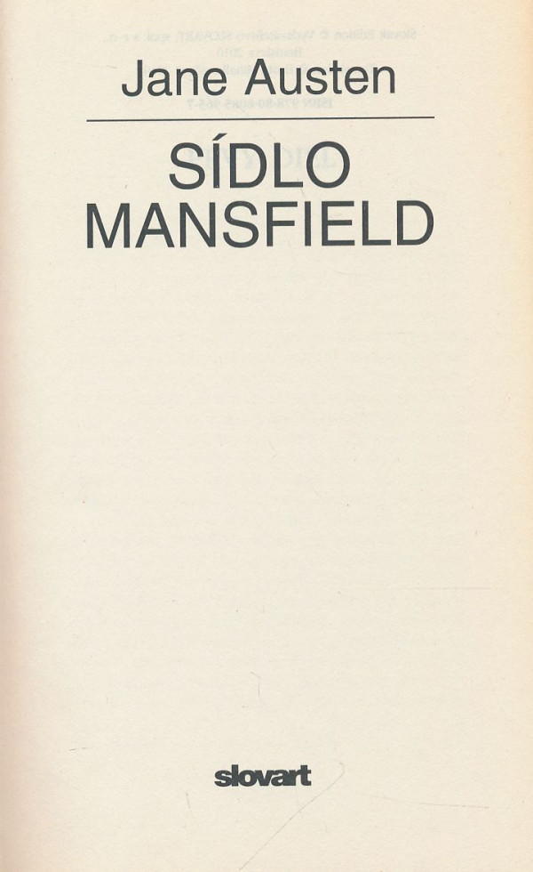 Jane Austen: Sídlo Mansfield