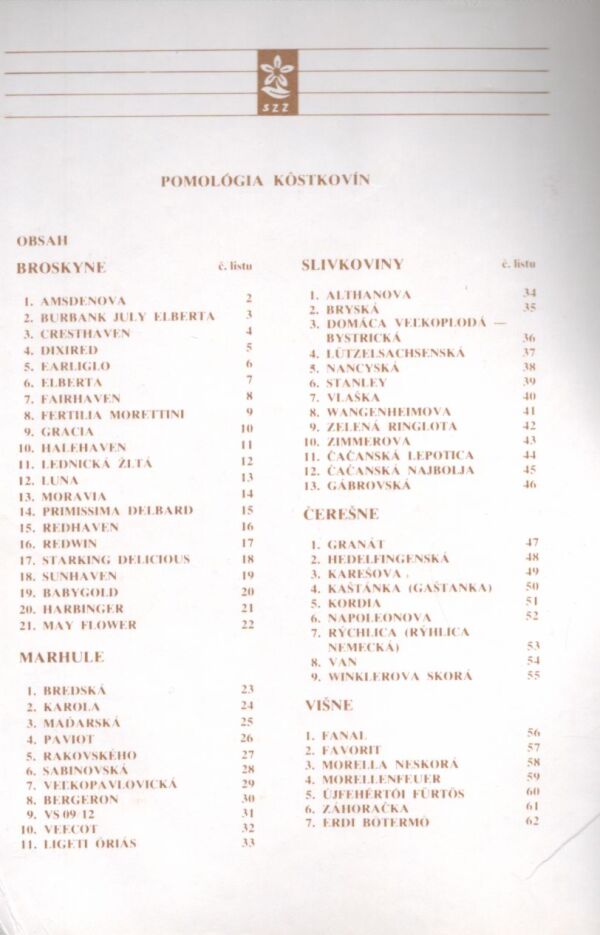 Ivan Hričovský: POMOLÓGIA KÔSTKOVÍN