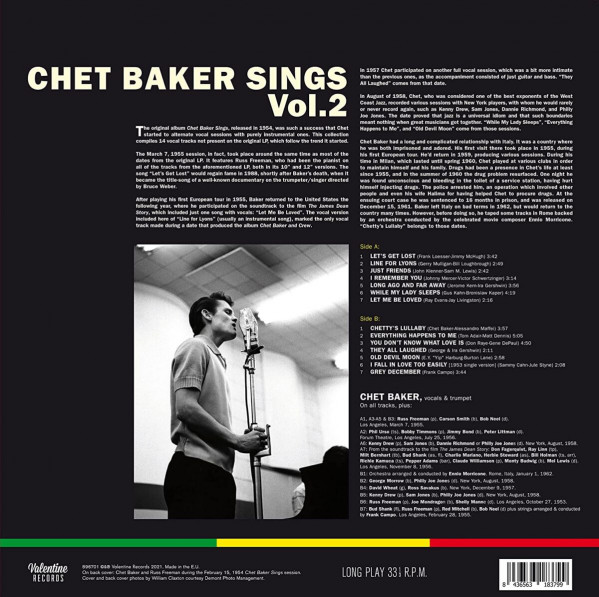 Chet Baker: CHET BAKER SINGS VOL.2 - LP