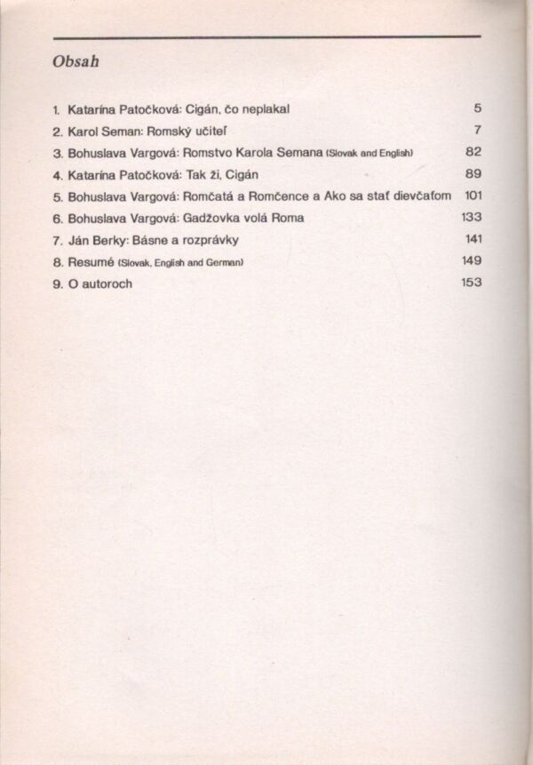 K. Seman, B. Vargová, J. Berky, K. Patočková: ROMSKÁ MATKA