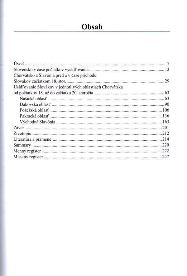 Kvetoslava Kučerová: SLOVÁCI V CHORVÁTSKU