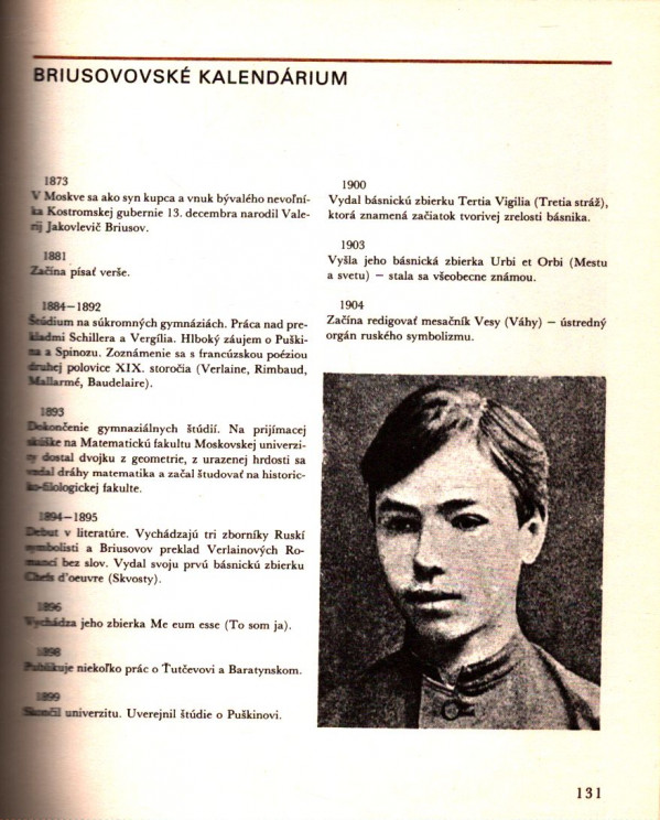 Valerij Briusov: ZRKADLO TIEŇOV