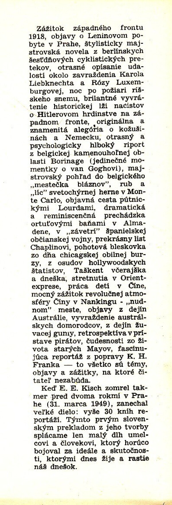 Egon Ervín Kisch: DOBRODRUŽSTVÁ NA PIATICH KONTINENTOCH