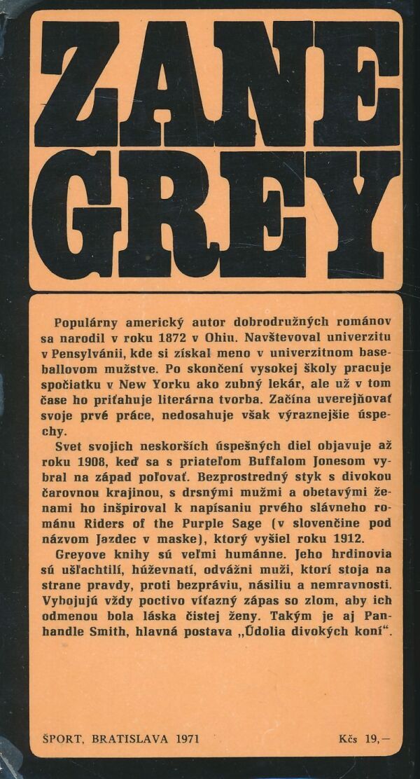 Zane Grey: Údolie divokých koní