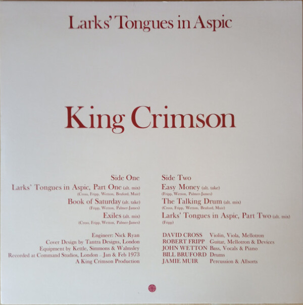 Crimson King: LARKS` TONGUES IN ASPIC - LP