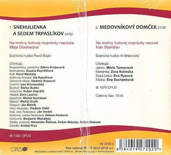SNEHULIENKA A SEDEM TRPASLÍKOV / MEDOVNÍKOVÝ DOMČEK - CD