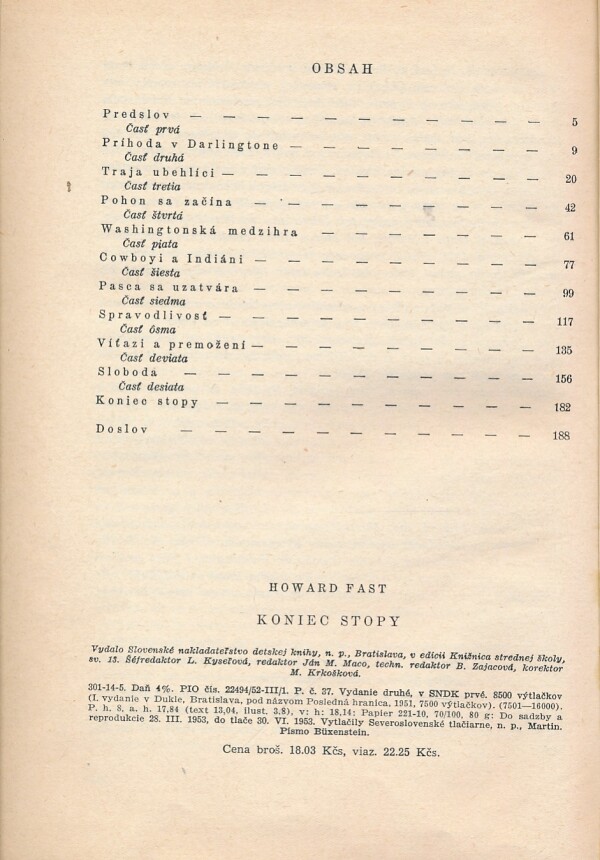Howard Fast: KONIEC STOPY