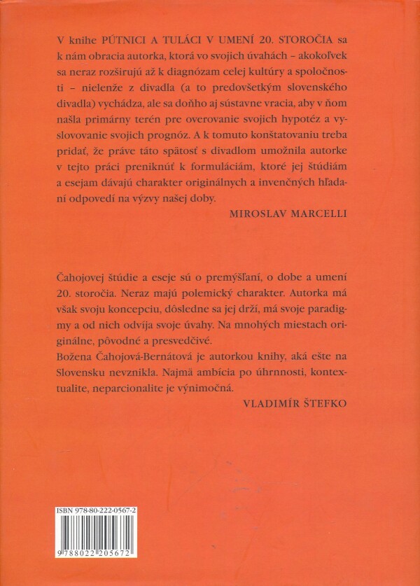 Božena Čahojová-Bernátová: PÚTNICI A TULÁCI V UMENÍ 20. STOROČIA