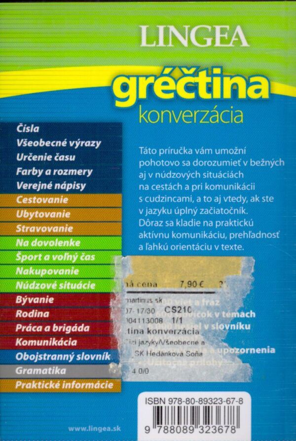 GRÉČTINA KONVERZÁCIA