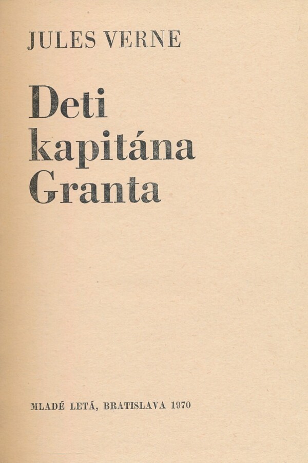 Jules Verne: DETI KAPITÁNA GRANTA