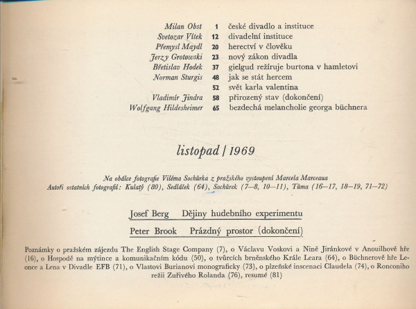 Divadlo - listopad/1969