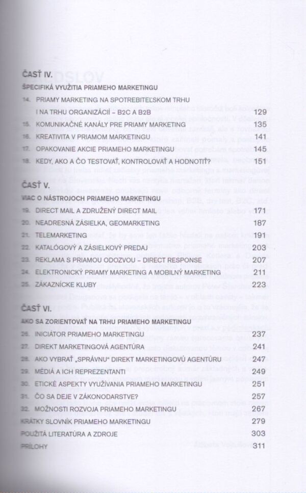 P. Štarchoň, J. Faltys, J. Dzugasová: PRIAMY MARKETING
