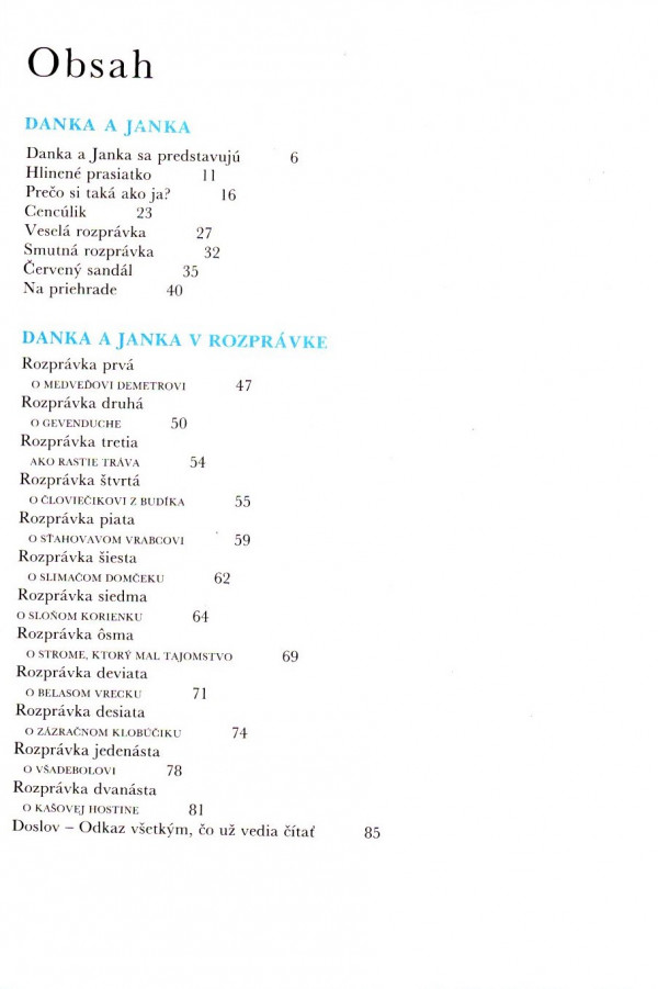 Mária Ďuríčková: DANKA A JANKA