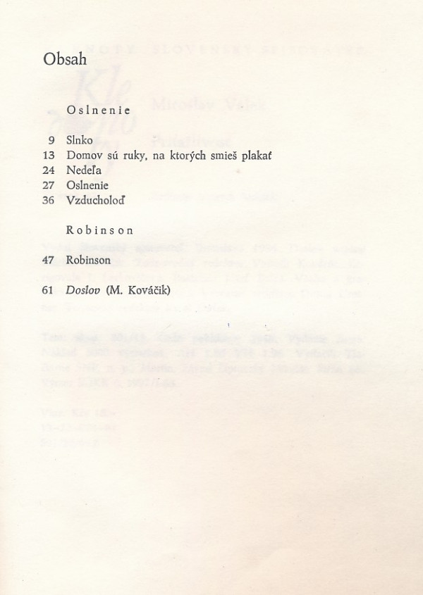 Miroslav Válek: PRÍŤAŽLIVOSŤ