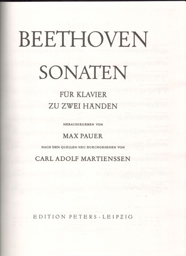 BEETHOVEN KLAVIERSONATEN II