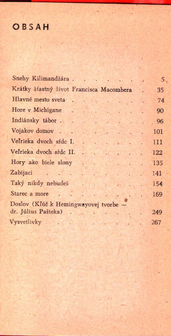 Ernest Hemingway: SNEHY KILIMANDŽÁRA