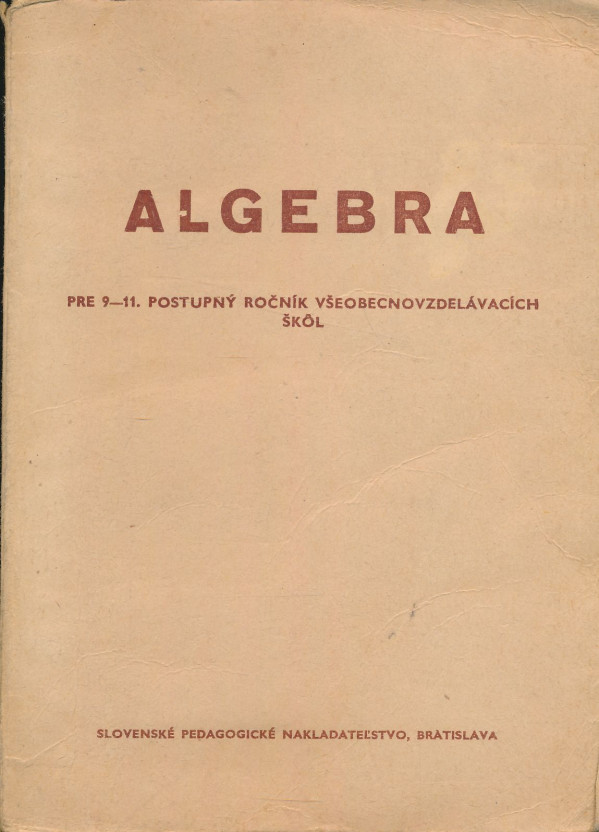 J. Holubář a kol.: Algebra