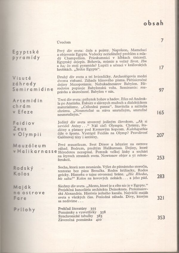 Vojtech Zamarovský: ZA SIEDMIMI DIVMI SVETA