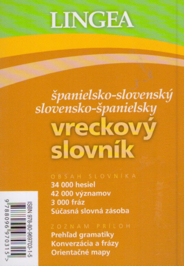 ŠPANIELSKO-SLOVENSKÝ A SLOVENSKÝ-ŠPANIELSKY VRECKOVÝ SLOVNÍK