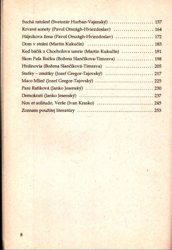 Milada Caltíková: SPRIEVODCA DIELAMI SLOVENSKEJ A SVETOVEJ LITERATÚRY 1