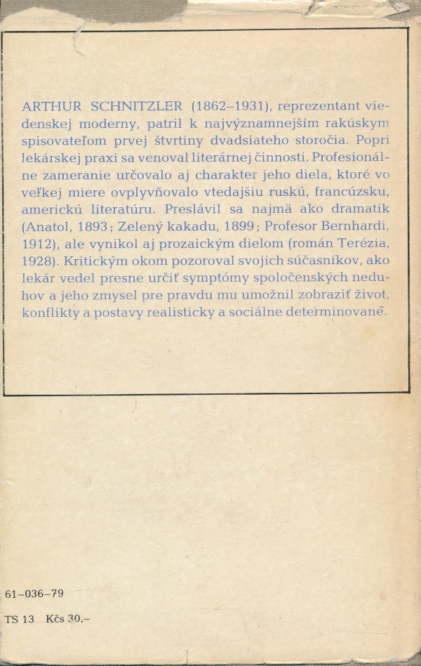 Arthur Schnitzler: SMRŤ STARÉHO MLÁDENCA