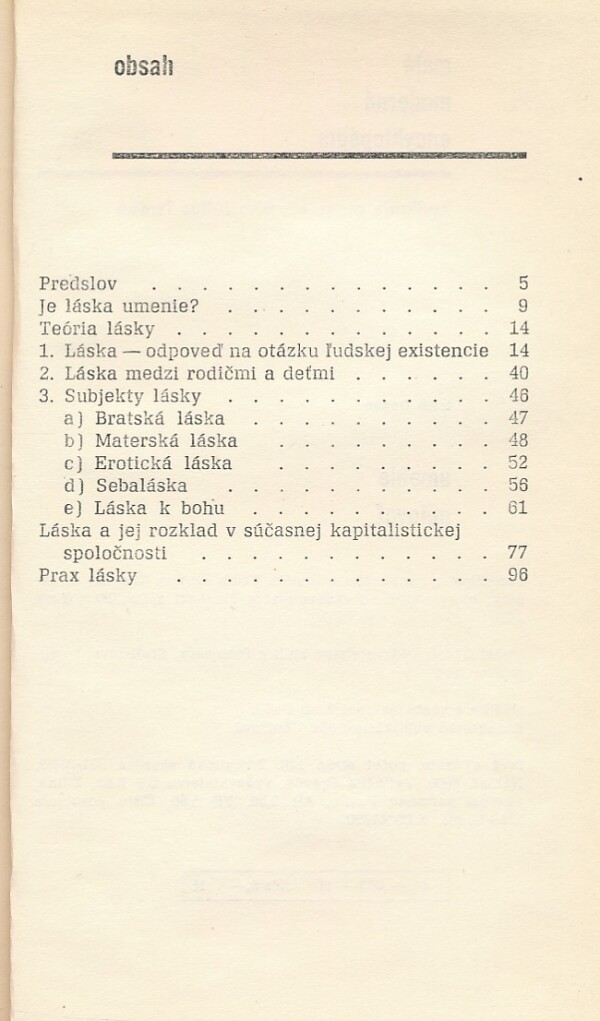 Erich Fromm: UMENIE MILOVAŤ
