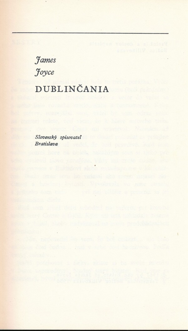 James Joyce: DUBLINČANIA