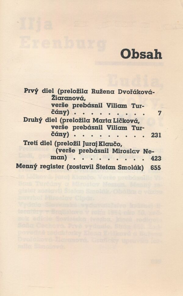 Iľja Erenburg: Ľudia, roky, život I+II