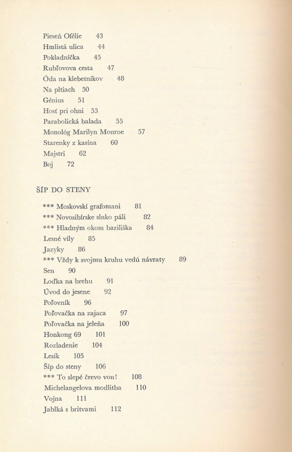 Andrej Voznesenskij: ŠÍP DO STENY