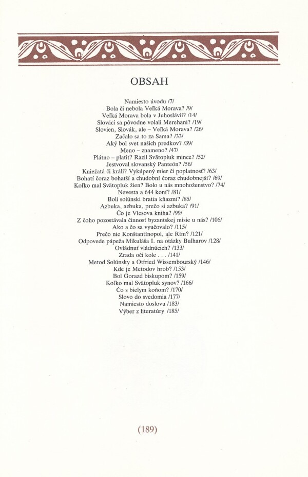 Milan Ferko: VEĽKOMORAVSKÉ ZÁHADY