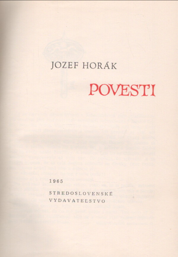 Jozef Horák: Povesti