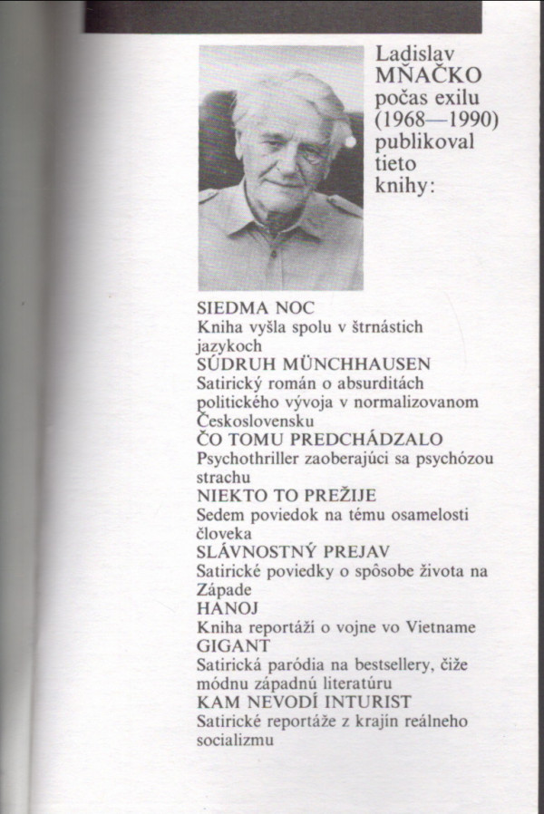 Ladislav Mňačko: SIEDMA NOC