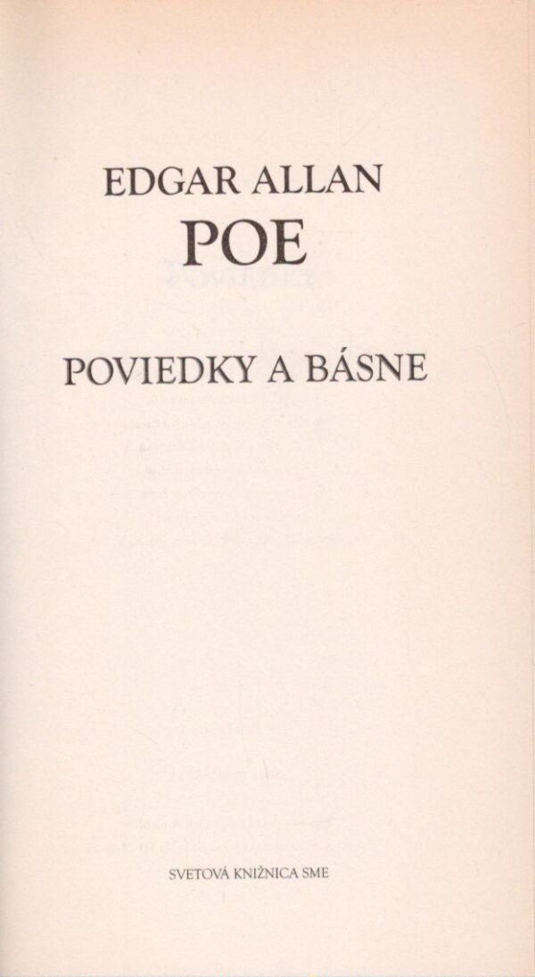 Edgar Allan Poe: POVIEDKY A BÁSNE
