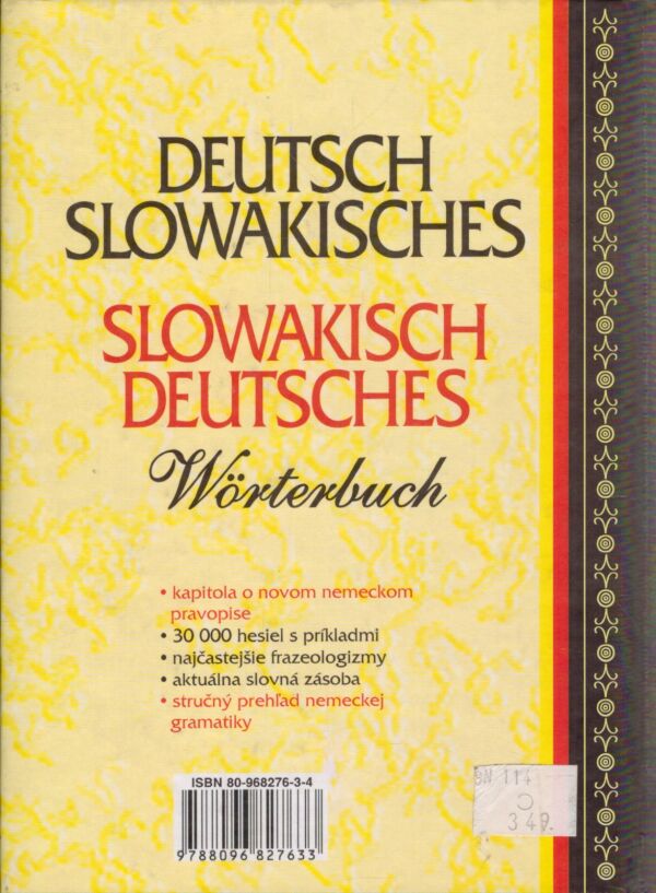 E. Kovácsová, E. Péchyová, A. Vokounová: NEMECKO-SLOVENSKÝ SLOVENSKO-NEMECKÝ SLOVNÍK