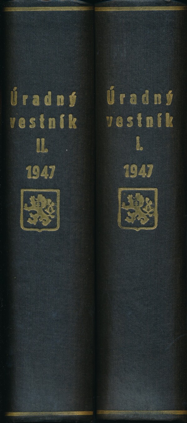 ÚRADNÝ VESTNÍK 1947 I,II